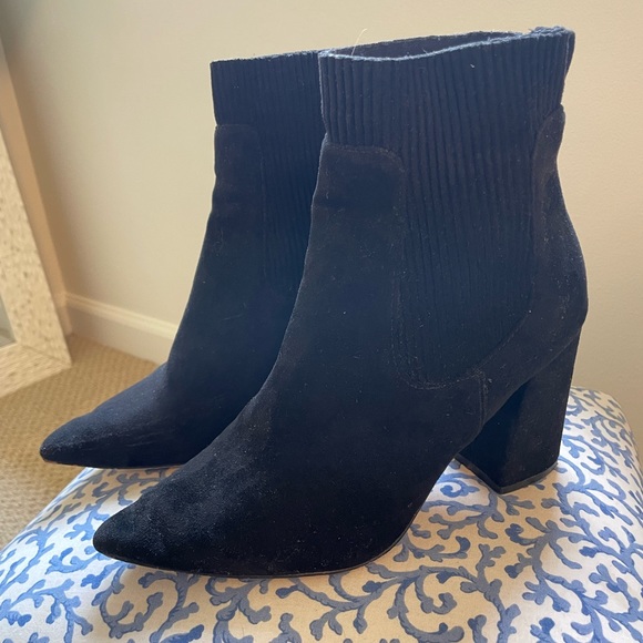 Steven By Steve Madden Newell Point Toe Sock Bootie in Black - Picture 2 of 7